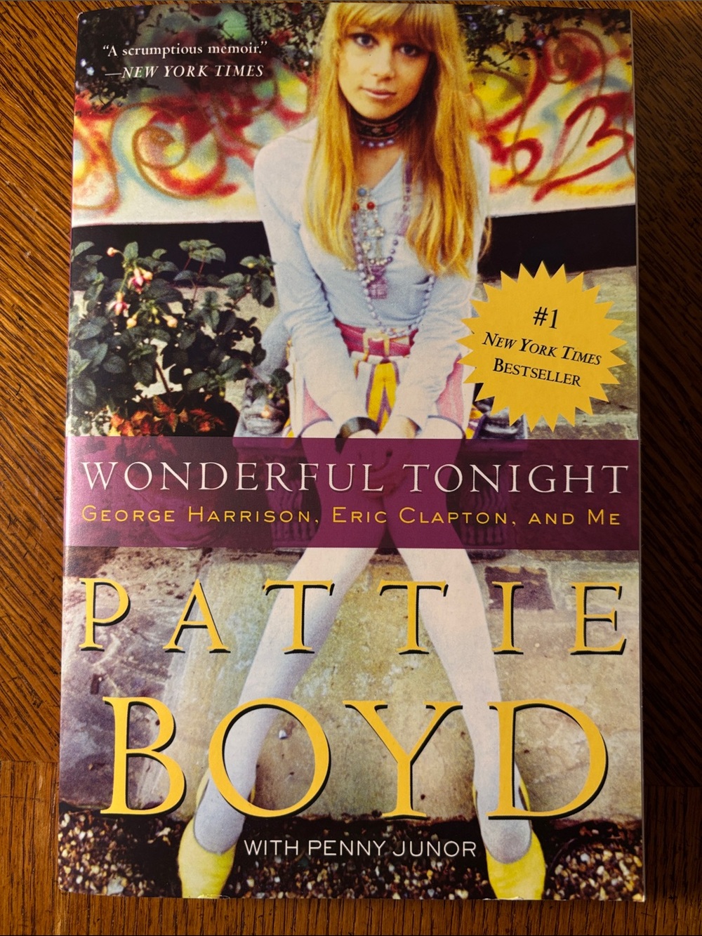 Pattie Boyd "Wonderful Tonight" Paperback Book - Yellow & Pink Cover